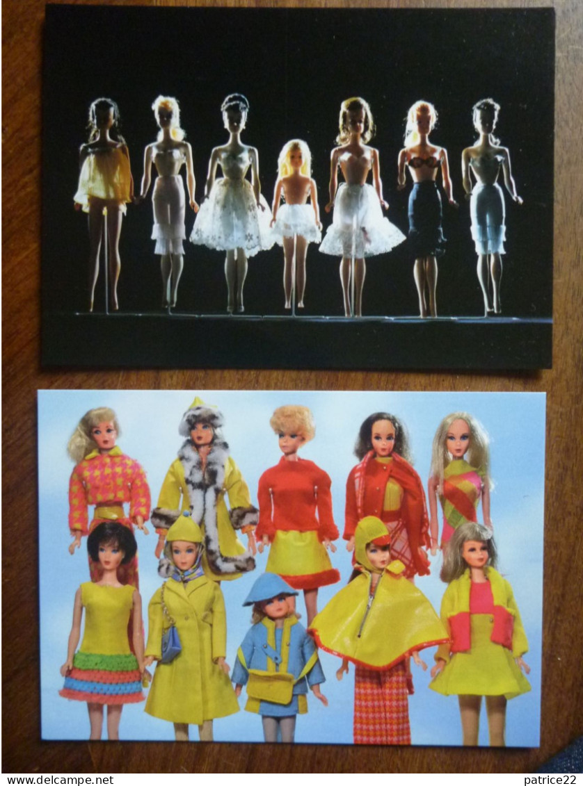 LOT DE 2 CPSM Inédite -  BARBIE PUPPEN DOLLS POUPEES DES ANNEES 1970 MATTEL SPIELMUSEUM IM ALTEN TATHAUSTURM MÜNCHEN - Jeux Et Jouets