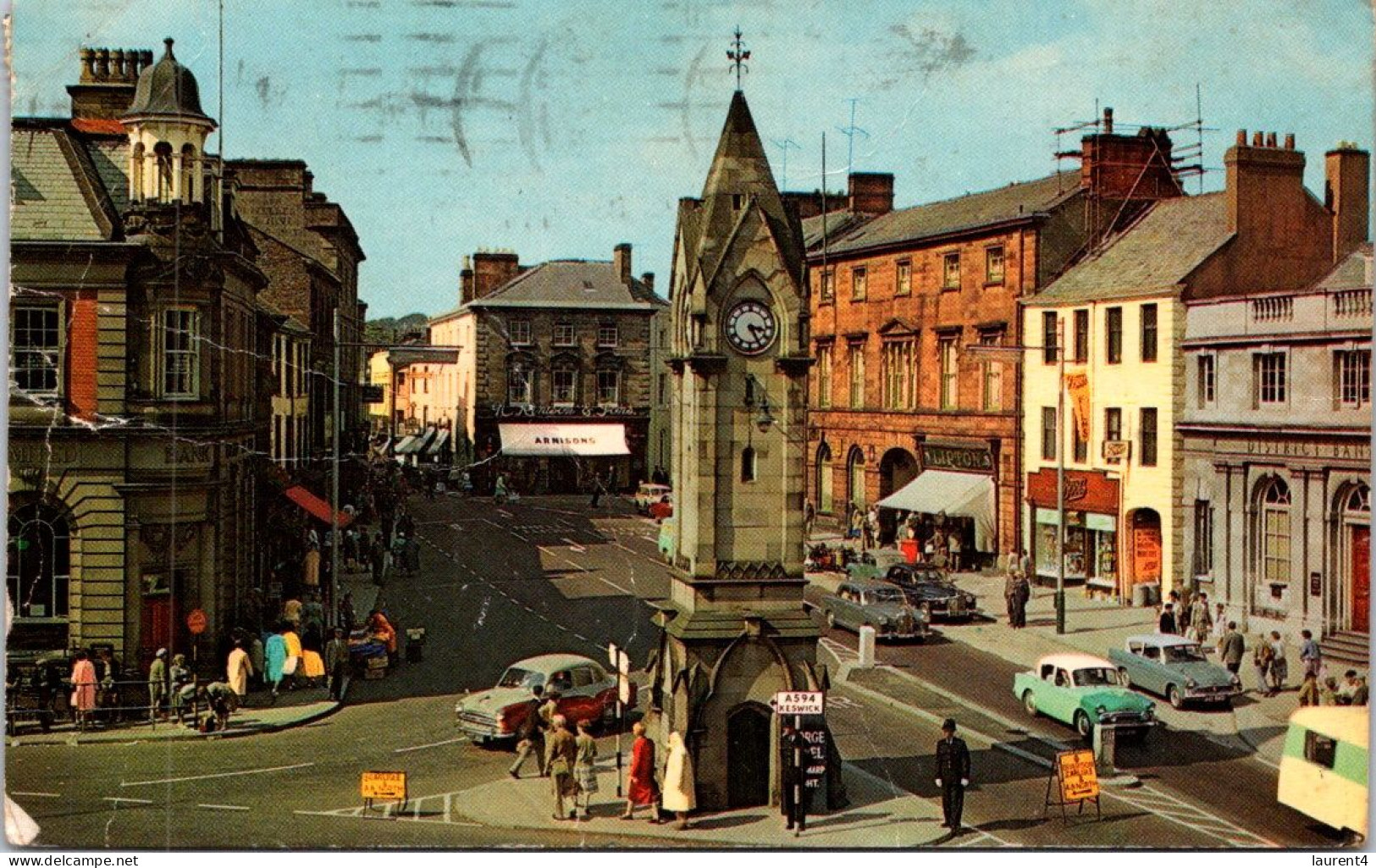 24-11-2023 (3 V 16) UK (posted To Australia In 1956) Penrith Market Street - Penrith