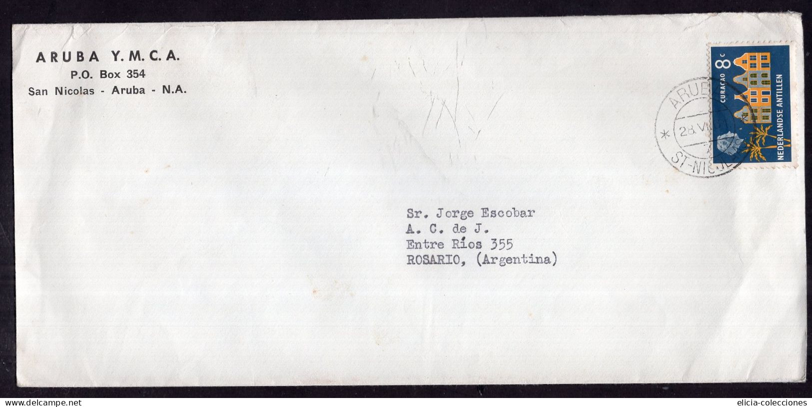 Aruba - 1961 - Letter - Sent From San Nicolas To Argentina - Caja 1 - Antilles