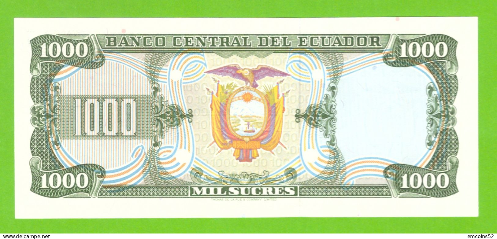 ECUADOR 1000 SUCRES 1980 HR  P-120 UNC - Equateur