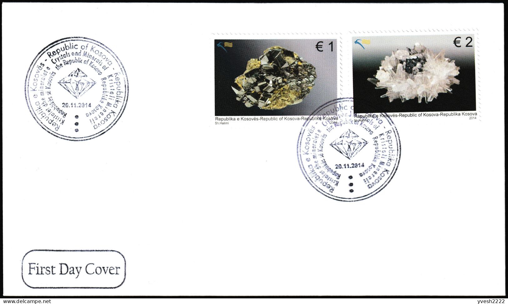 Kosovo 2014 Y&T 173 Et 174. Géologie, Cristaux Et Minéraux - Minerals