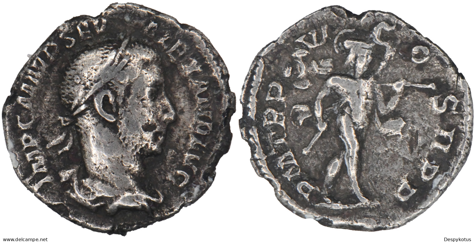 ROME - Denier - ALEXANDRE SEVERE - 227 AD - Mars Portant Haste Et Trophée - RIC.61 - 17-010 - La Dinastía De Los Severos (193 / 235)