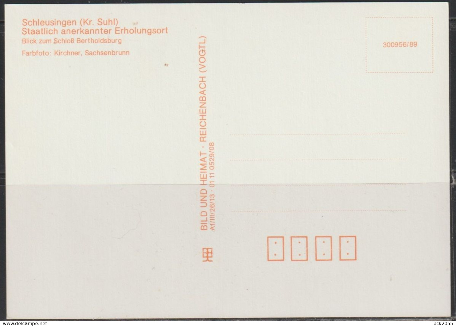 Schleusingen - Blick Zum Schloß  Bertholdsburg,  Nicht Gelaufen ( AK 4152) Günstige Versandkosten - Schleusingen