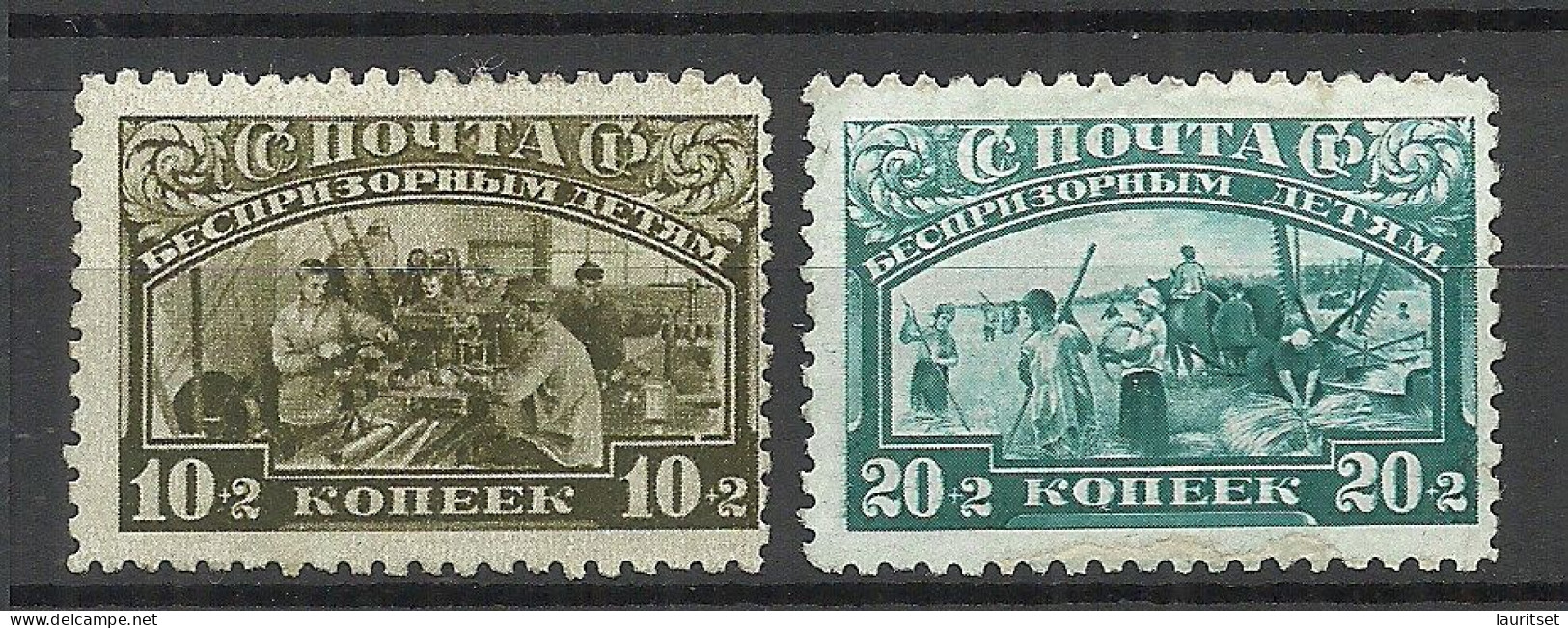 RUSSLAND RUSSIA 1929/30 Michel 383 - 384 (*) Mint No Gum/ohne Gummi - Ongebruikt