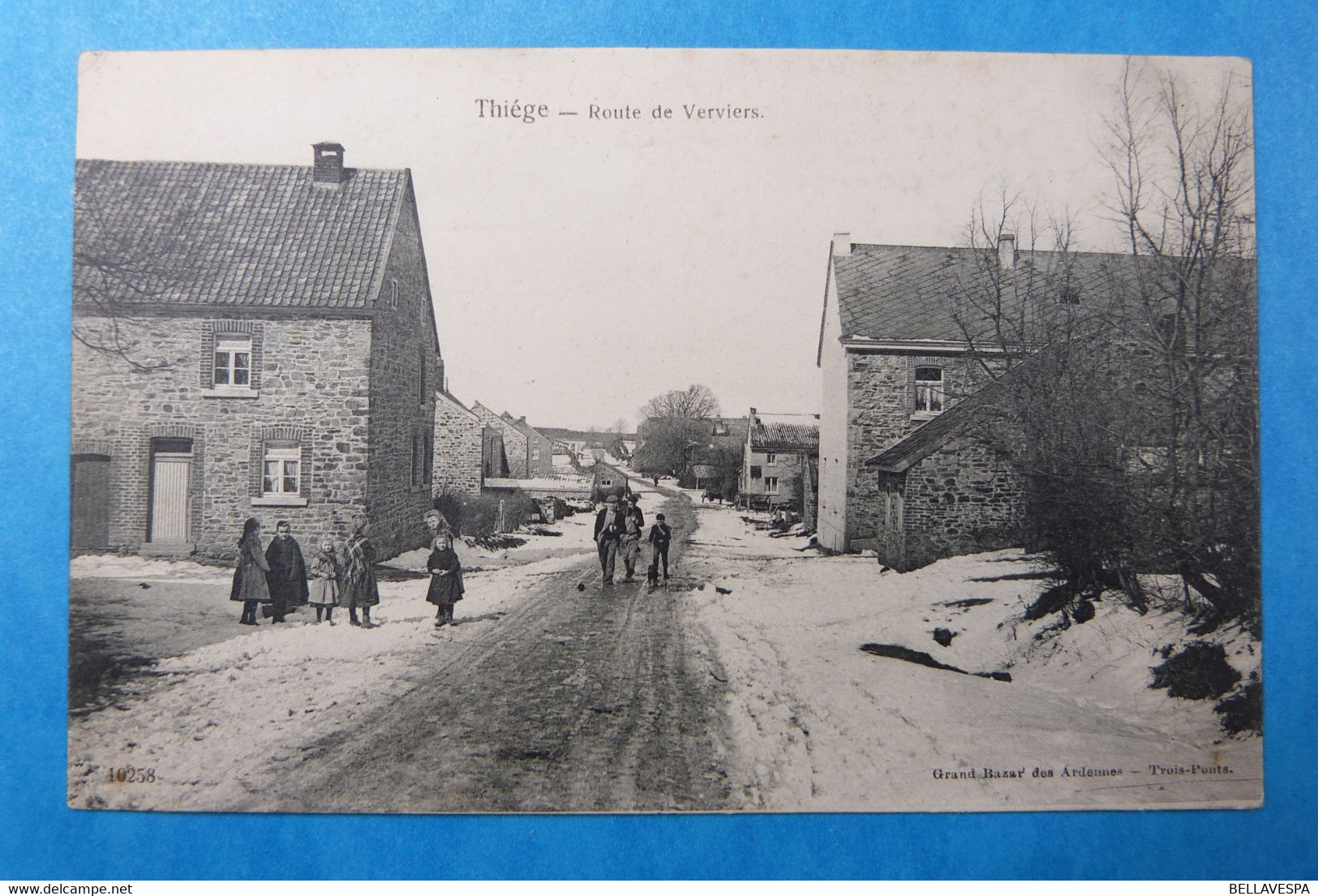 Thiege Route De Verviers. Hiver //n° 10258 Edit Grand Bazar Des Ardennes. Trois-Ponts -Jalhay. - Jalhay