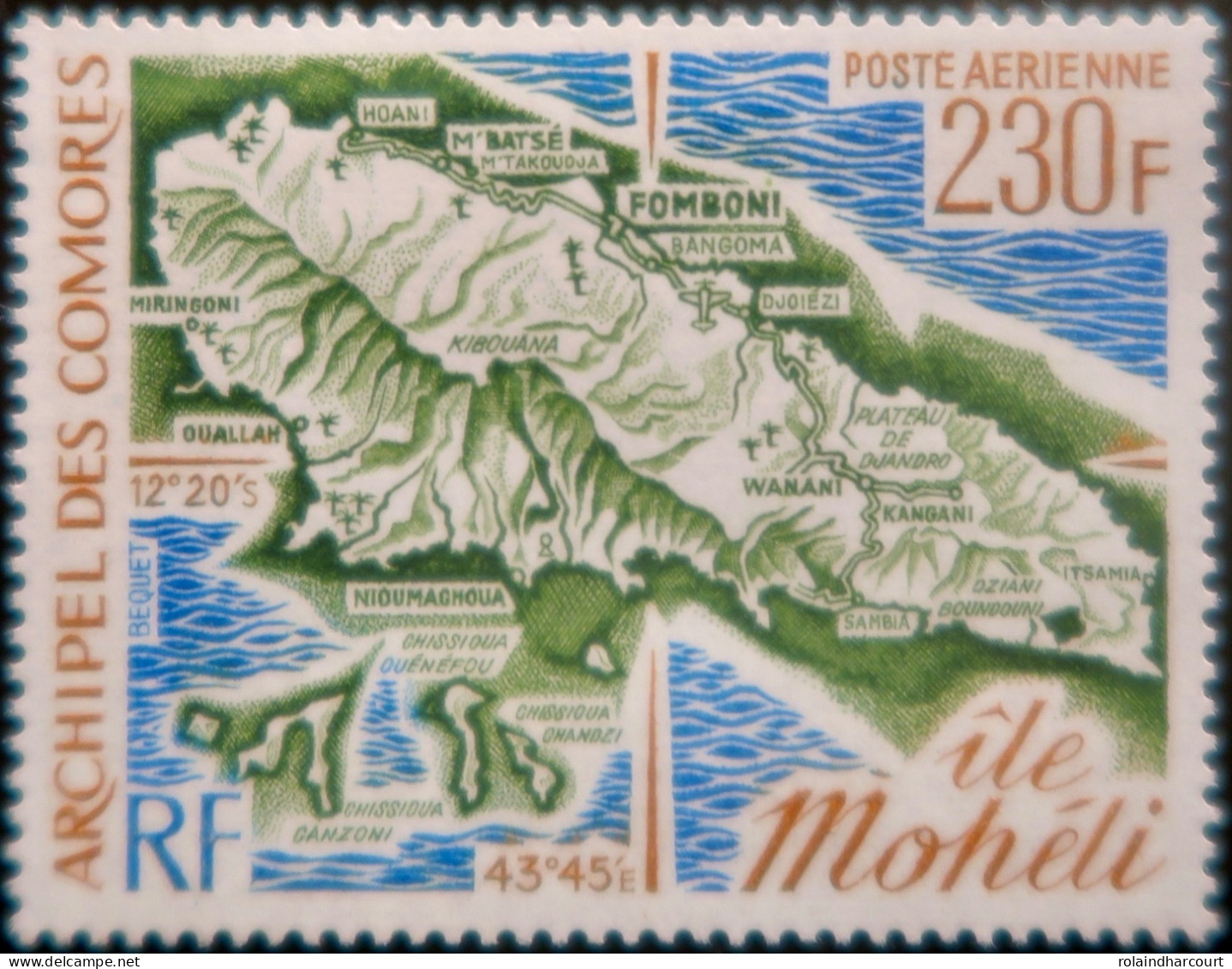 LP3972/62 - 1975 - COLONIES FRANÇAISES - COMORES - POSTE AERIENNE - ÎLE MOHELI - N°67 NEUF** - Airmail