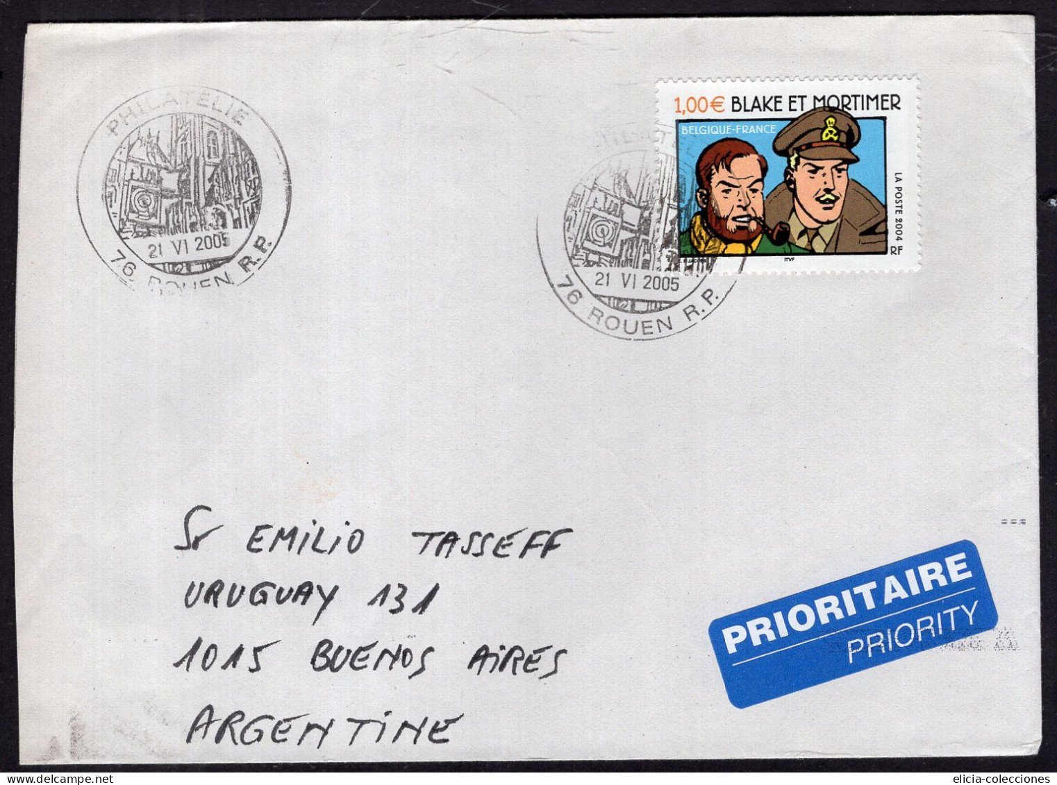 Belgique - 2005 - Letter - Priority Mail - Sent From Bois Guillaume To Argentina - Caja 1 - Briefe U. Dokumente