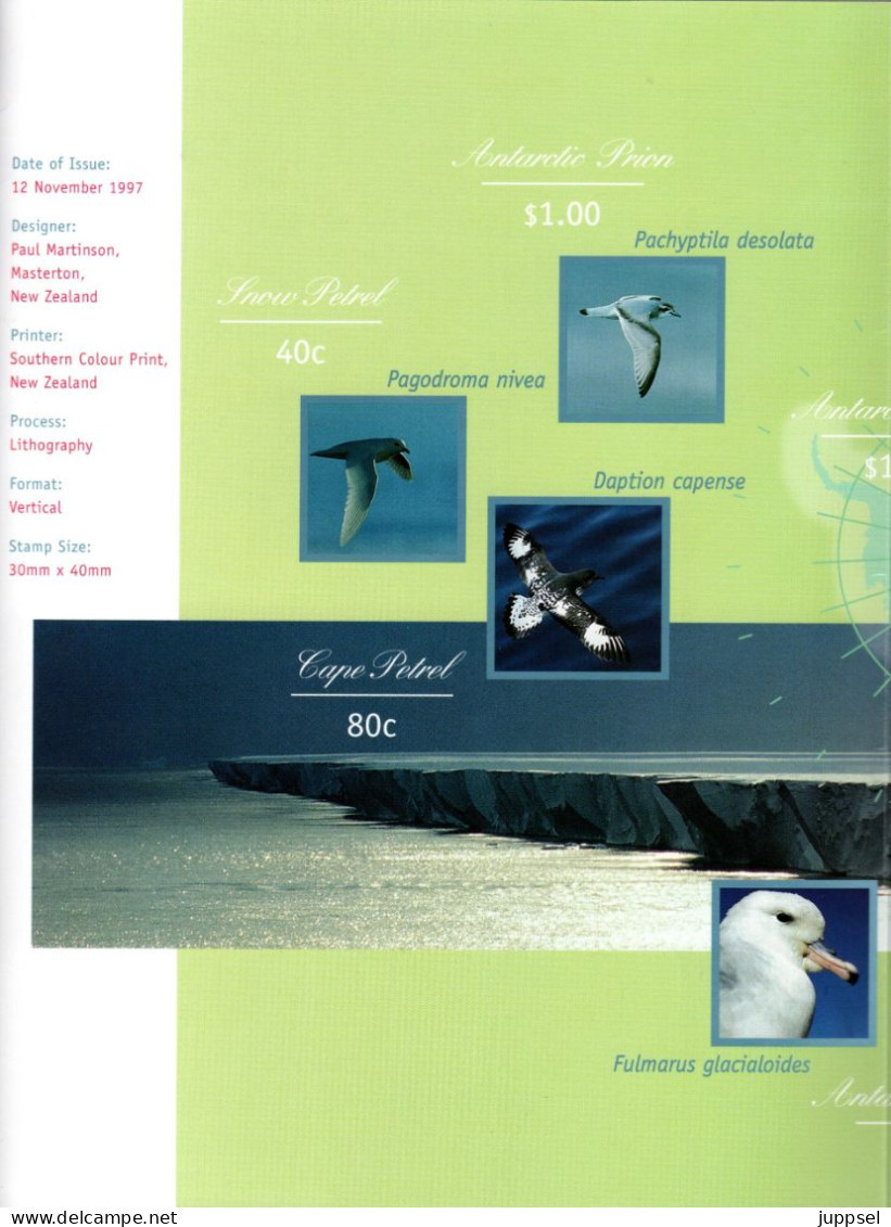 WWF Related ROSS DEPENDENCY, Antarctic Sea Birds - Folder  /  ROSS PROTECTORAT, Oiseaux De Mer, Dépliant ,1997 - Albatros & Stormvogels