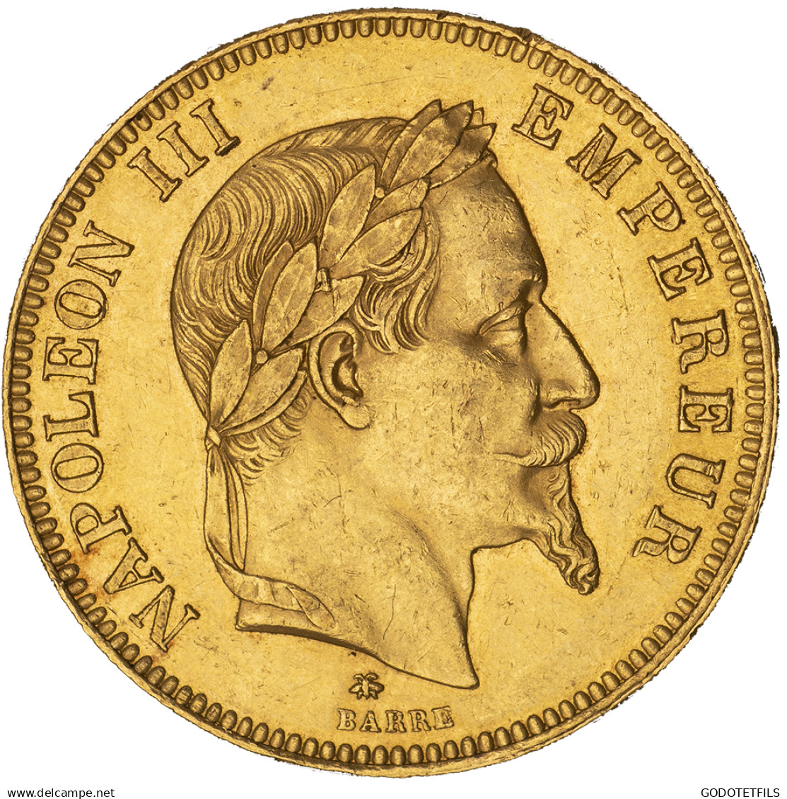 Second-Empire- 100 Francs Napoléon III Tête Laurée 1866 Paris - 100 Francs (oro)