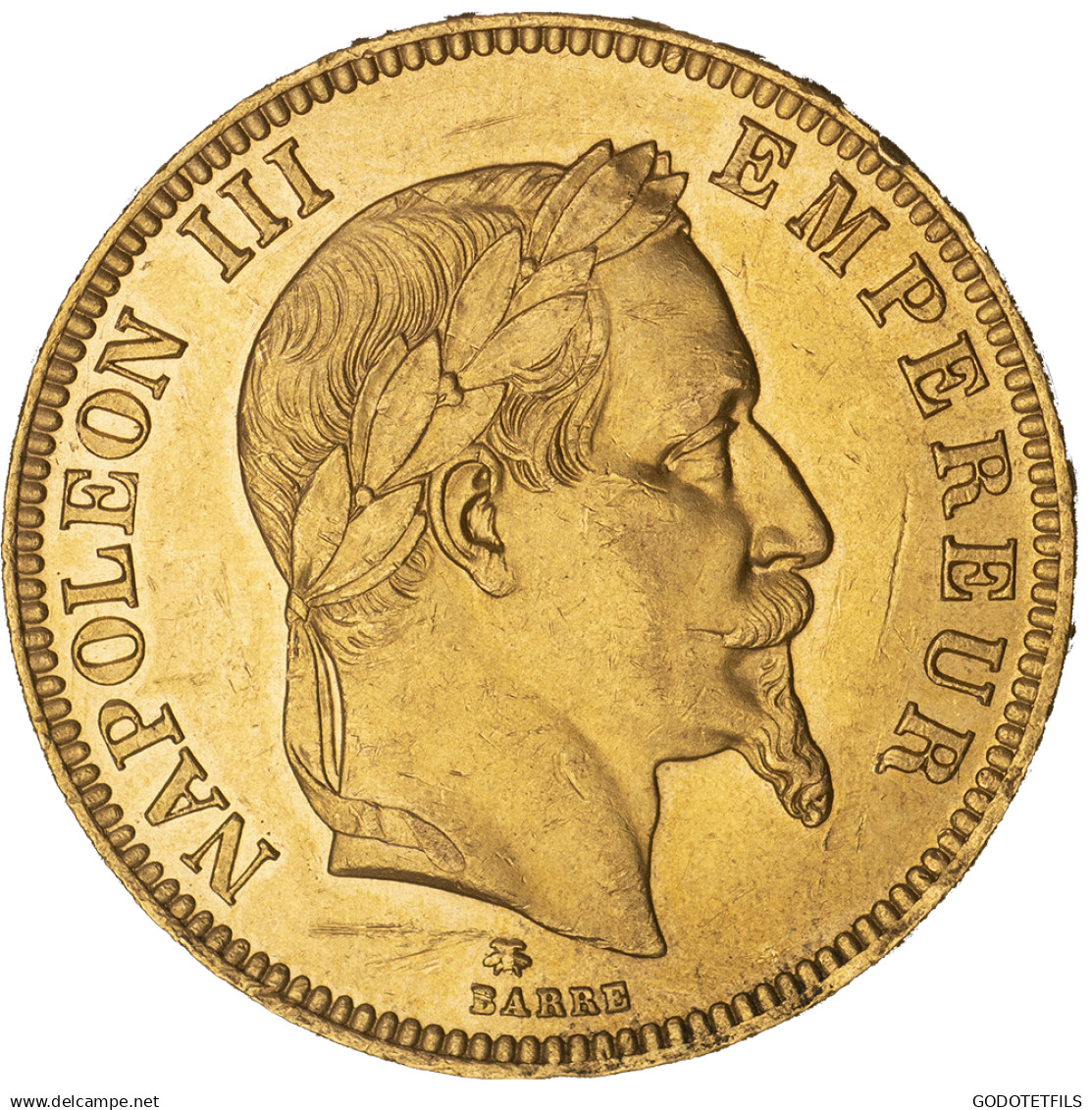 Second-Empire- 100 Francs Napoléon III Tête Laurée 1864 Paris - 100 Francs (oro)