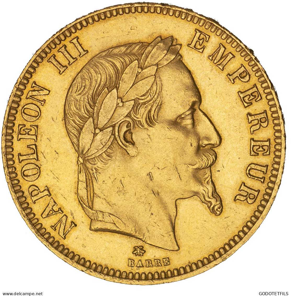 Second-Empire- 100 Francs Napoléon III Tête Laurée 1864 Paris - 100 Francs (oro)