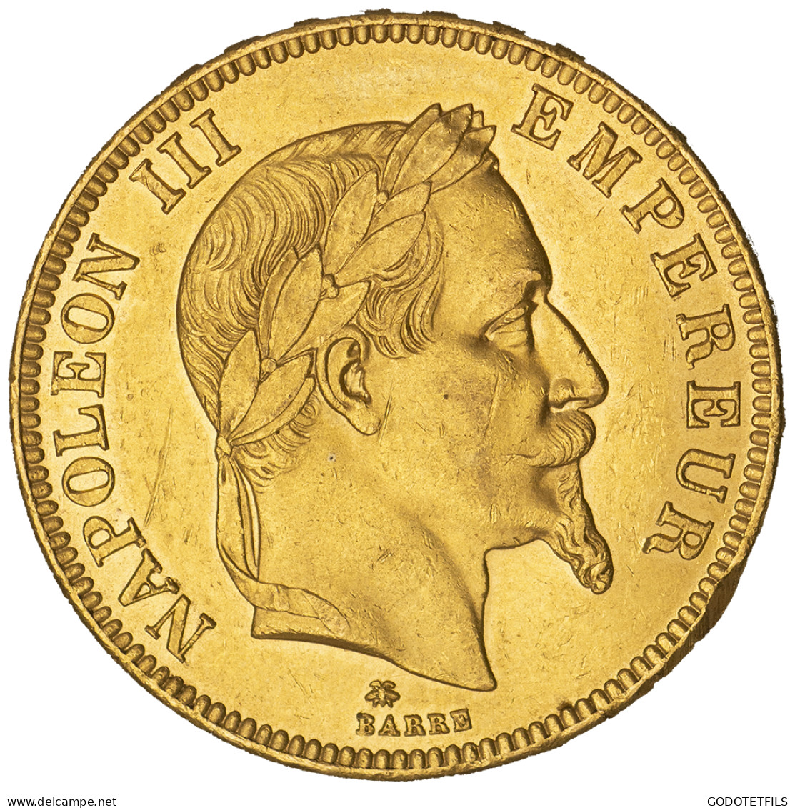 Second-Empire-100 Francs Napoléon III Tête Laurée 1864 Paris - 100 Francs (gold)