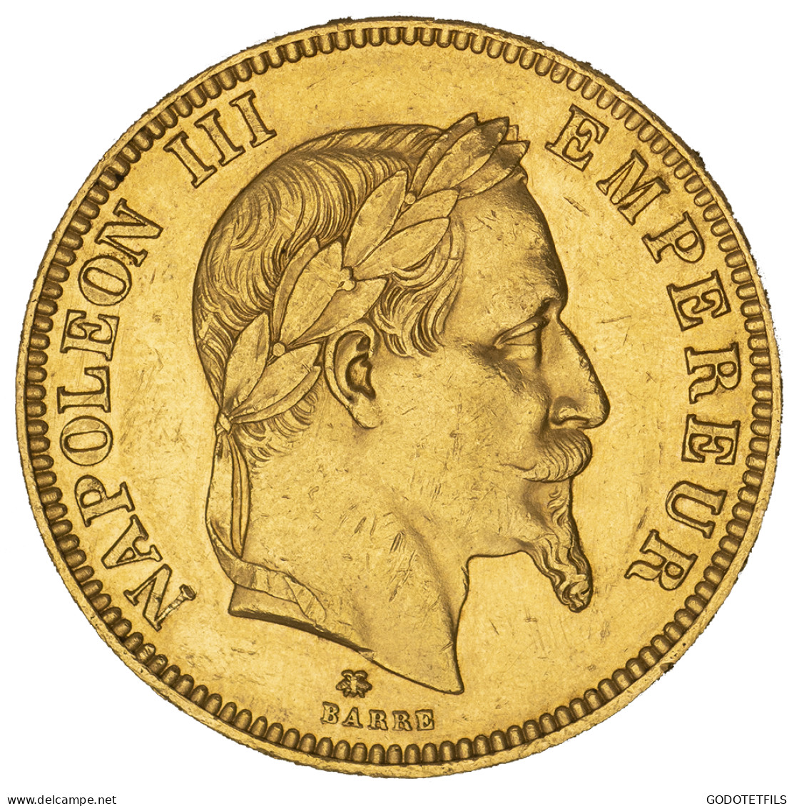 Second-Empire- 100 Francs Napoléon III Tête Laurée 1864 Paris - 100 Francs (gold)