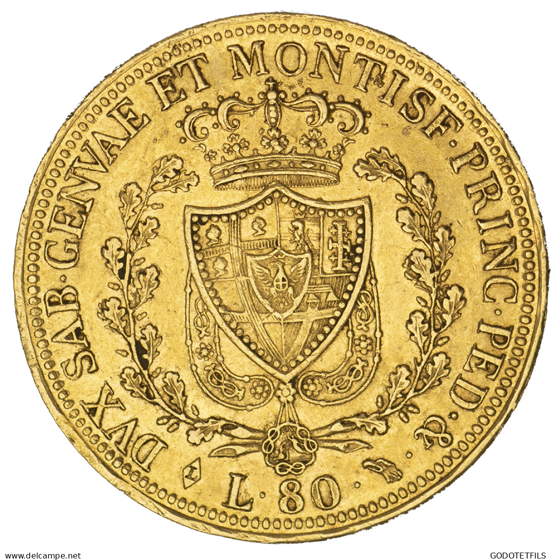Royaume De Sardaigne-80 Lire Charles Félix 1826 Turin - Piamonte-Sardaigne-Savoie Italiana