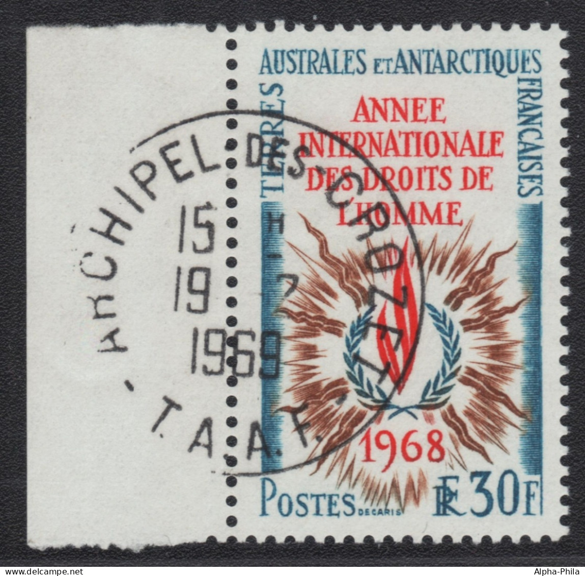 TAAF 1968 - Mi-Nr. 45 Gest / Used - Menschenrechte - Used Stamps