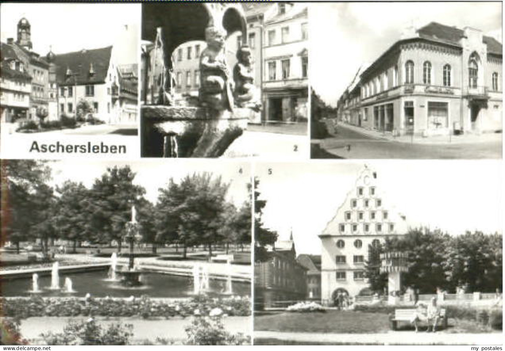 70106390 Aschersleben Aschersleben Rathaus Brunnen  X 1970 Aschersleben - Aschersleben