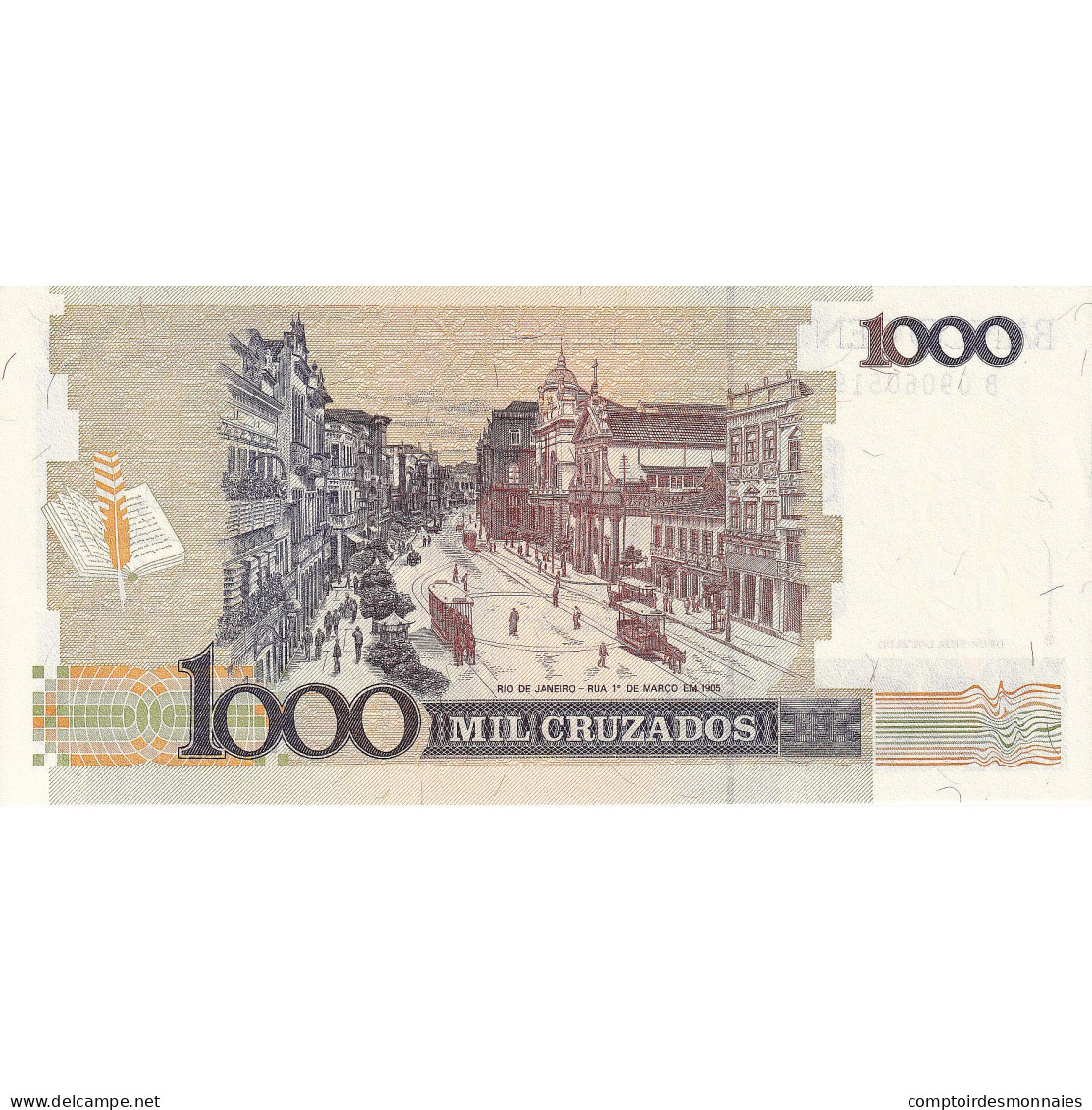 Billet, Brésil, 1 Cruzado Novo On 1000 Cruzados, 1989, KM:216b, NEUF - Brésil