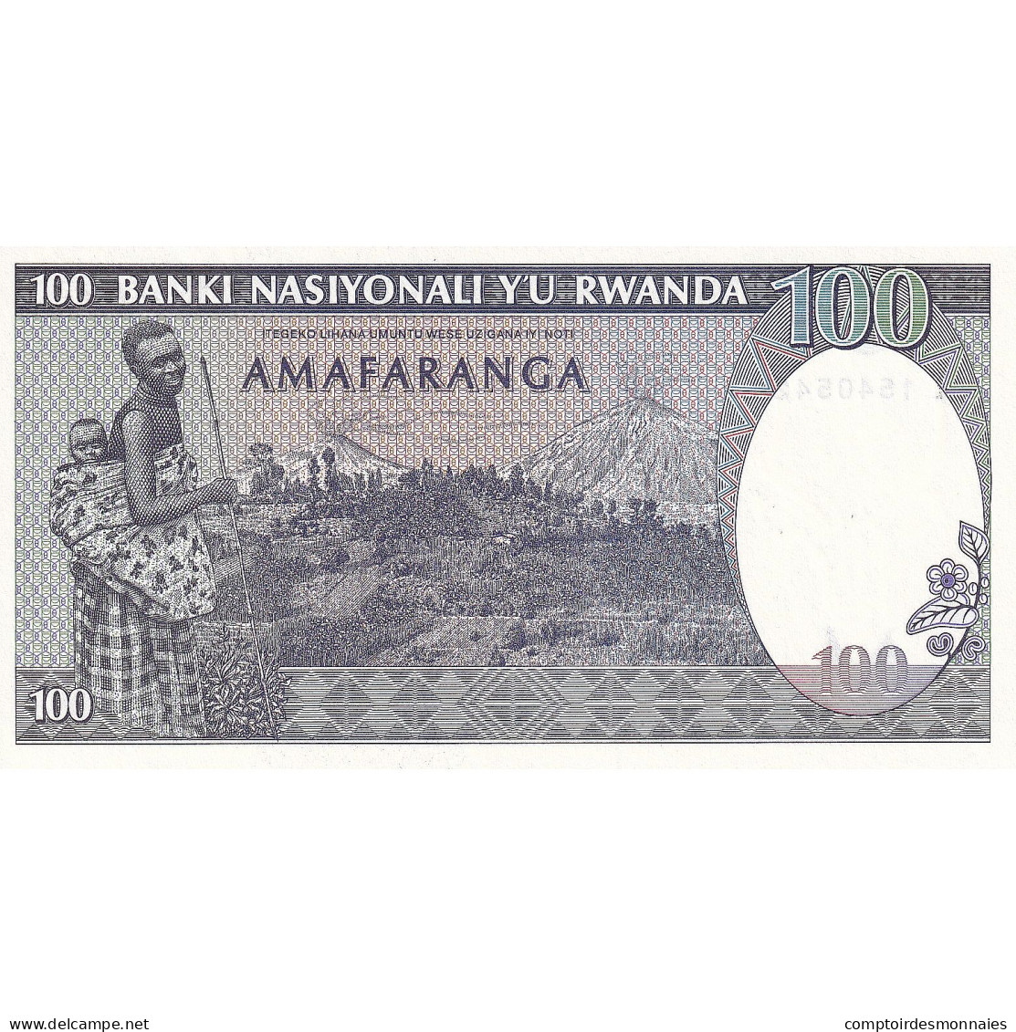 Rwanda, 100 Francs, 1989-04-24, KM:19, NEUF - Rwanda