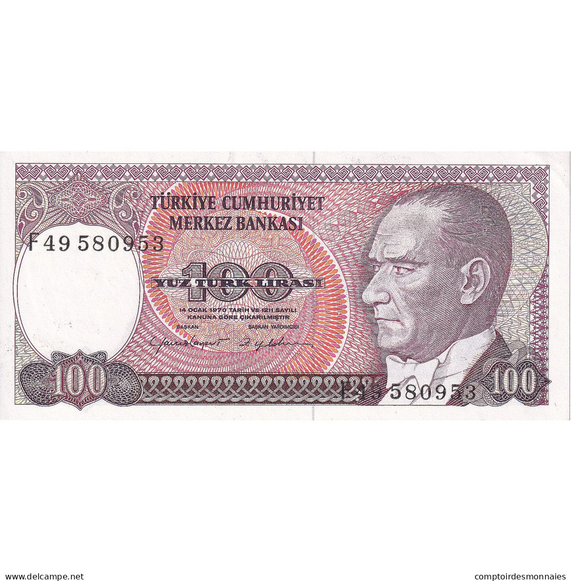 Turquie, 100 Lira, 1984, KM:194b, NEUF - Turquie