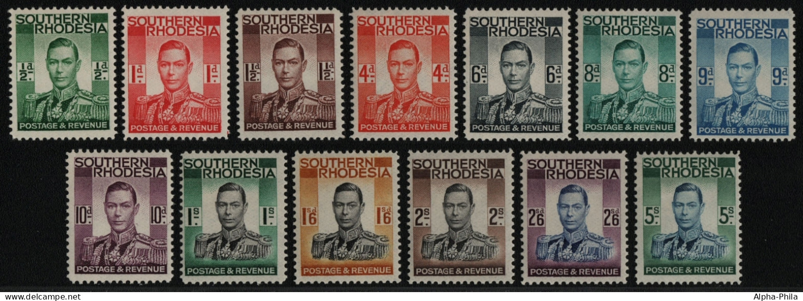 Süd-Rhodesien 1937 - Mi-Nr. 45-54 * - MH - Georg VI - Southern Rhodesia (...-1964)