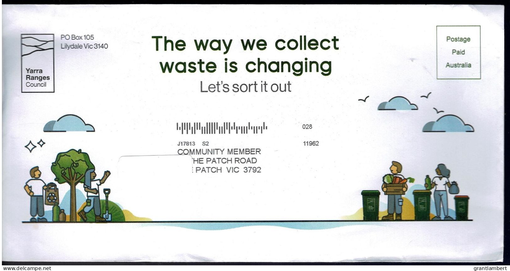 Australia 2023 Waste Collection Postage Paid Letter - Covers & Documents