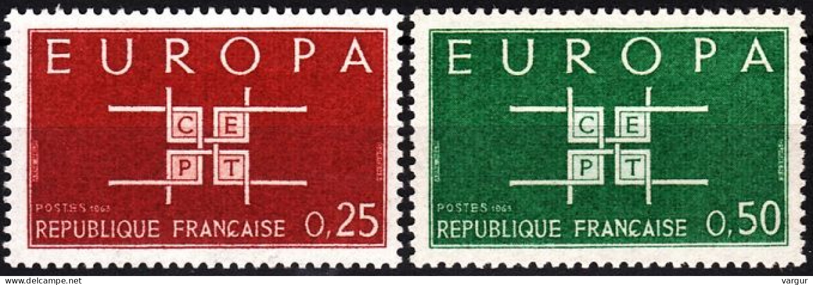 FRANCE 1963 EUROPA. Complete Set, MNH - 1963