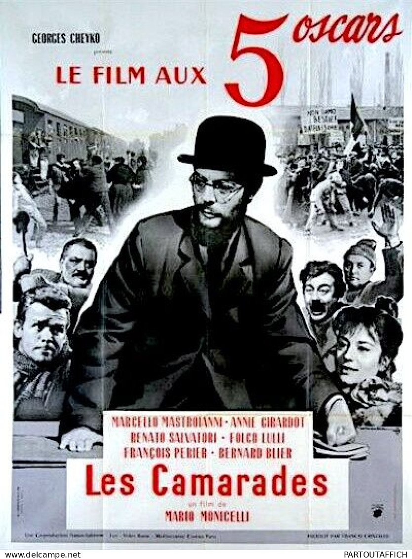 Affiche Ciné Orig LES CAMARADES (I COMPAGNI) Mario MONICELLI Marcello MASTROIANNI 1963 120X160 - Affiches & Posters