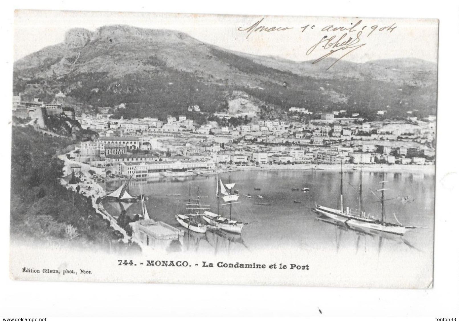 MONACO - CPA DOS SIMPLE De 1904 - La Condamine Et Le Port - GEO 1 - - La Condamine