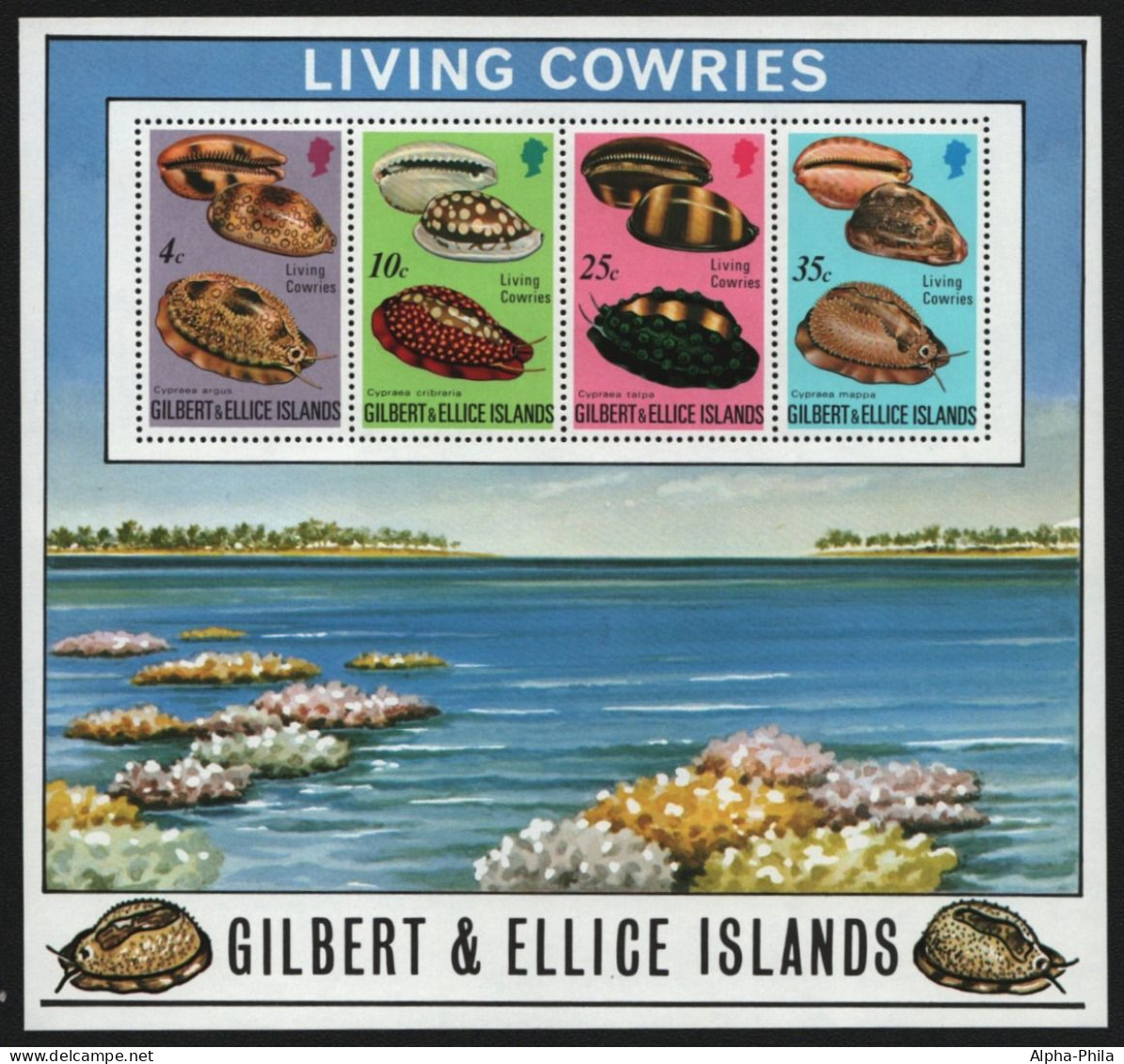Gilbert Und Ellice 1975 - Mi-Nr. Block 2 ** - MNH - Meeresschnecken - Islas Gilbert Y Ellice (...-1979)