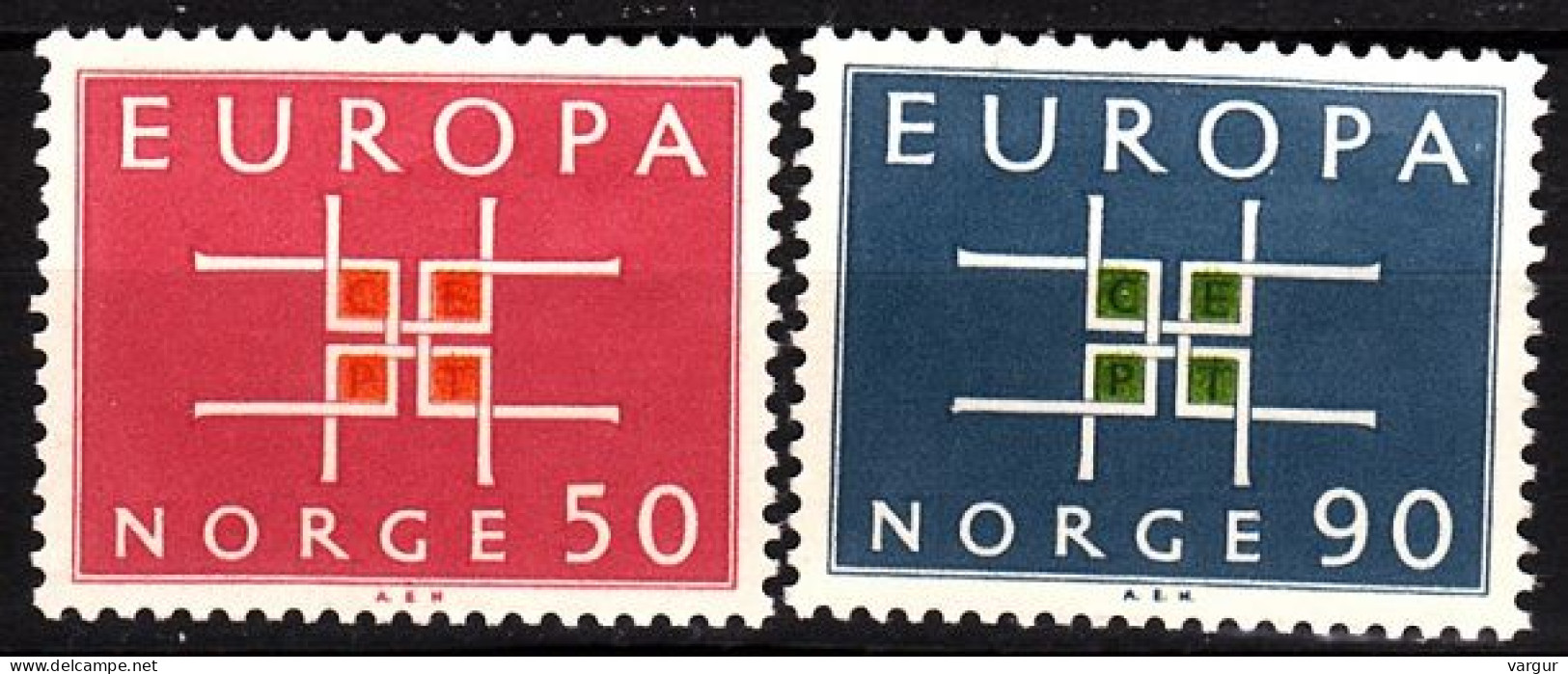 NORWAY 1963 EUROPA. Complete Set, MNH - 1963