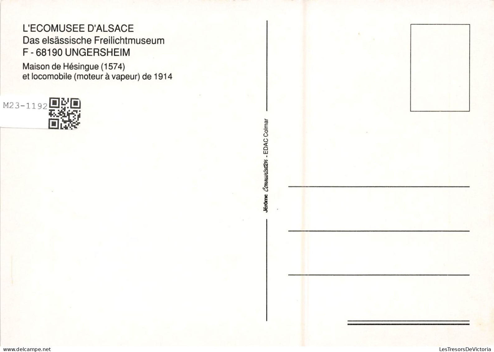 FRANCE - Ungersheim - Maison De Hésingue Et Locomobile - Carte Postale - Mulhouse