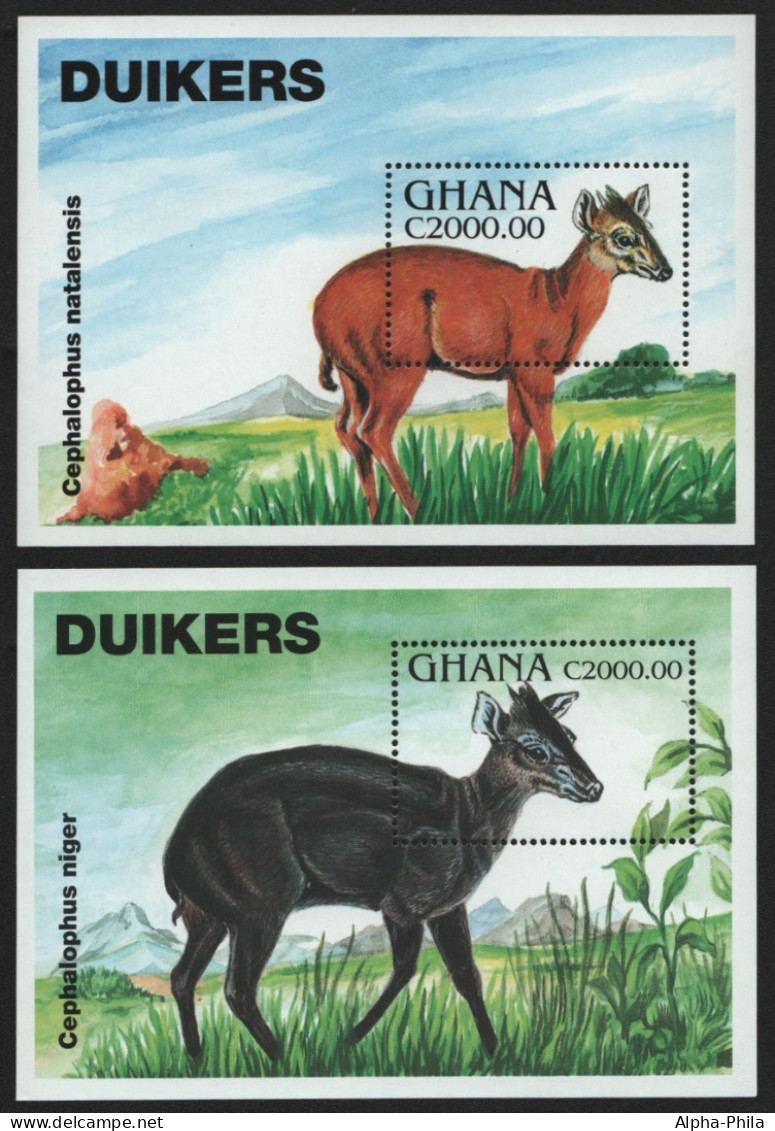 Ghana 1994 - Mi-Nr. Block 261-262 ** - MNH - Wildtiere / Wild Animals - Ghana (1957-...)