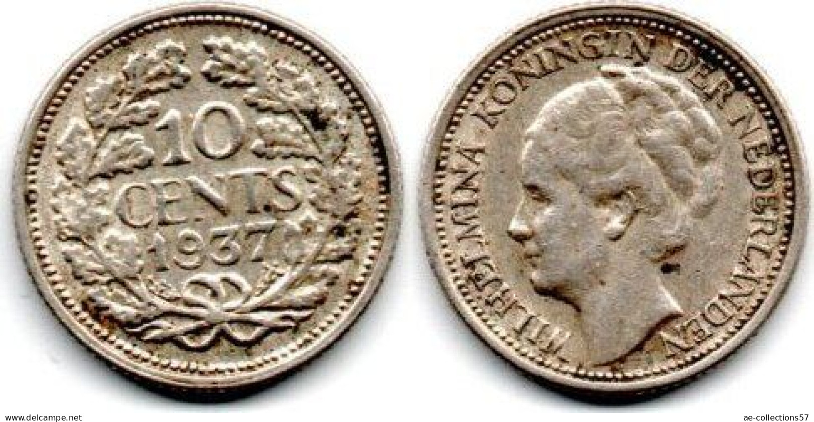 MA 28846 / Pays Bas - Netherlands - Niederlande 10 Cents 1937 TTB - 10 Cent