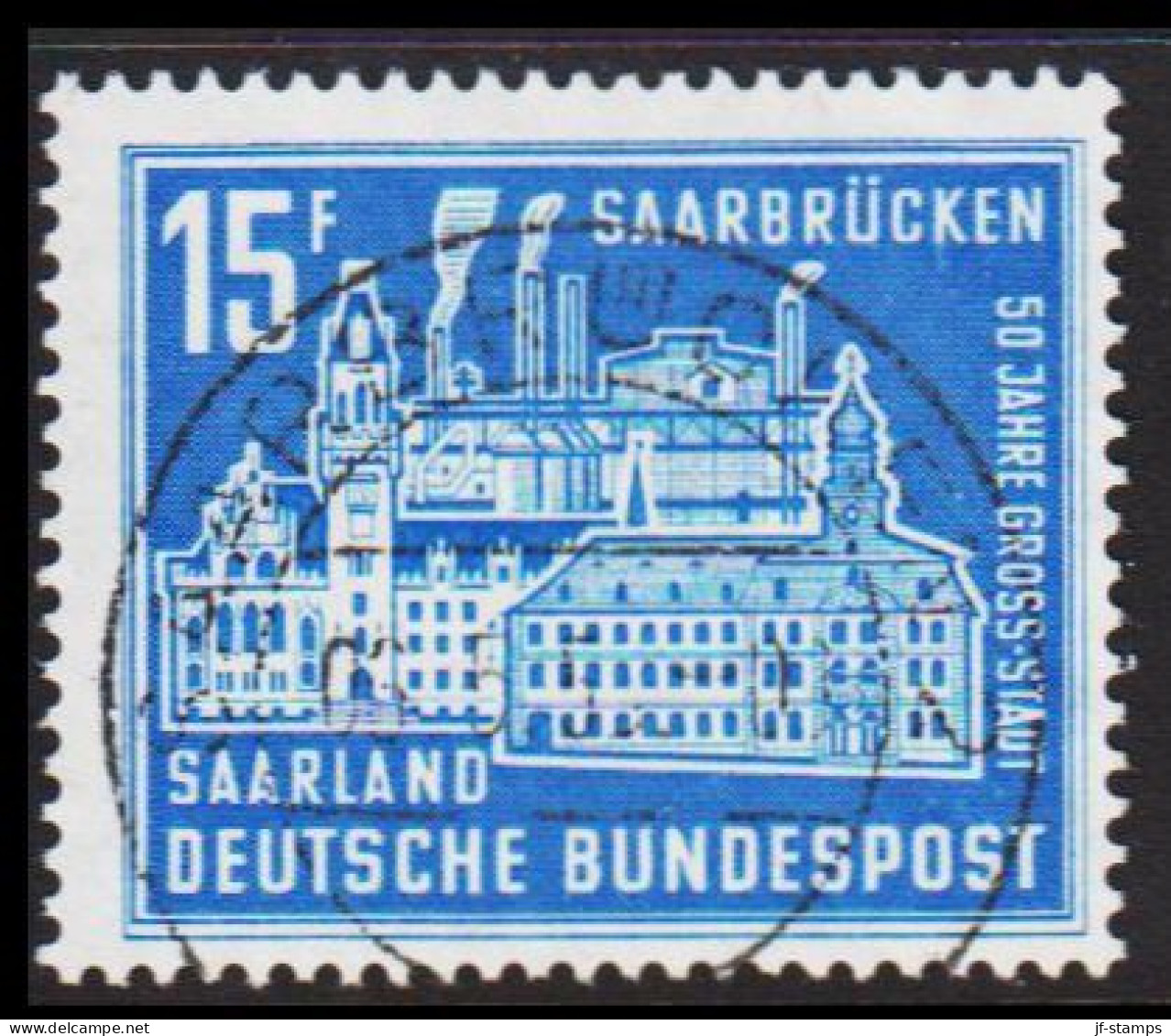 1959. Saar. SAARBRÜCKEN 15 F.  (MICHEL 446) - JF537677 - Oblitérés