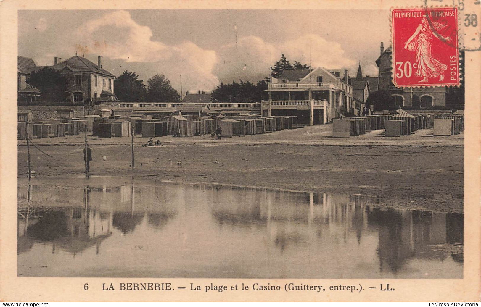 FRANCE - La Bernerie En Retz - La Plage Et Le Casino (Guittery, Entrep) - LL - Carte Postale Ancienne - La Bernerie-en-Retz