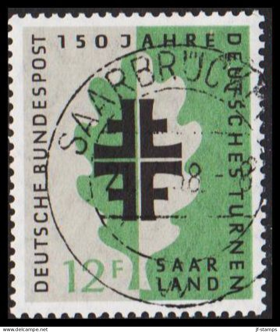 1958. Saar. TURNEN 12 F. LUXUS Cancel. SAARBRÜCKEN. (MICHEL 437) - JF537684 - Oblitérés