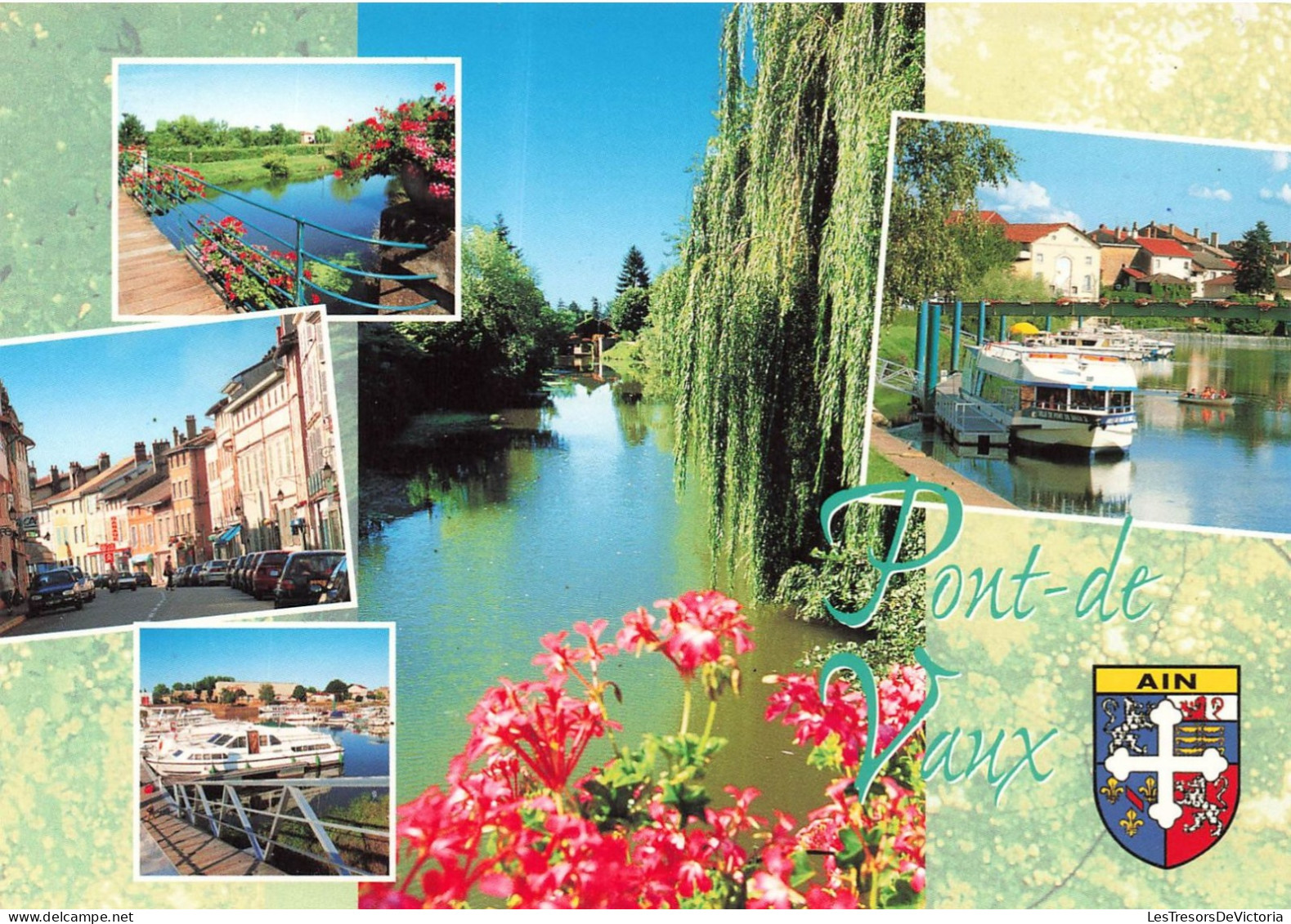 FRANCE - Pont-de-Vaux - La Reyssouze - La Rue Principale - Le Port - Bateau-croisière Sur Le Canal - Carte Postale - Pont-de-Vaux