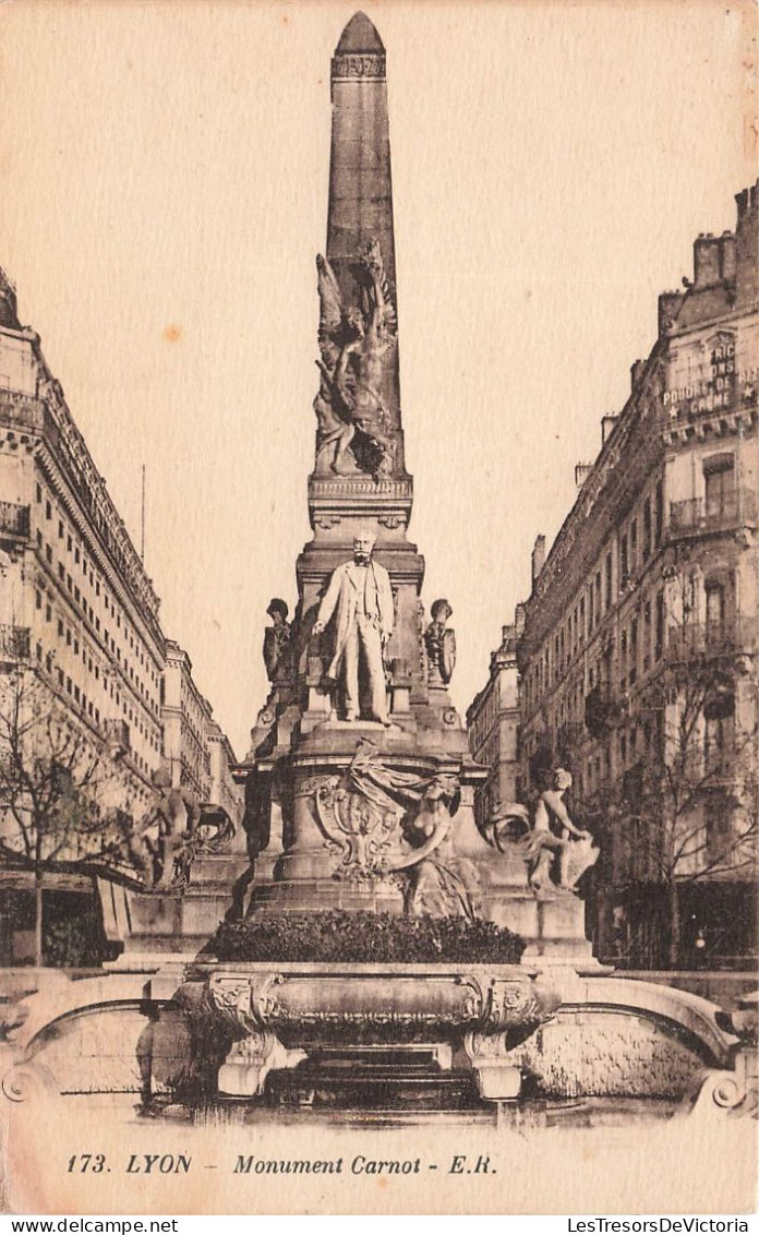FRANCE - Lyon - Monument Carnot - ER - Carte Postale Ancienne - Lyon 2