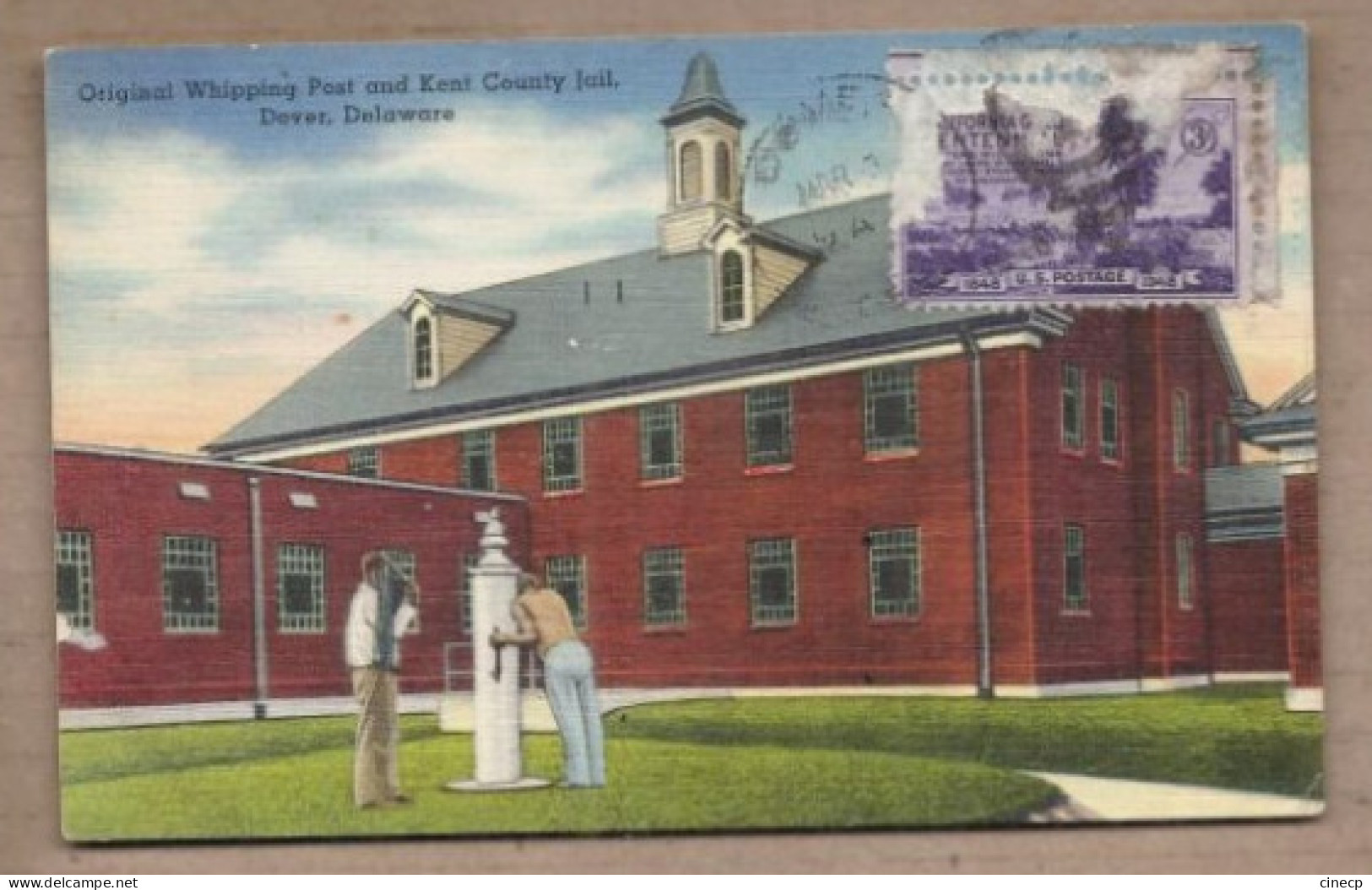 CPA USA - DOVER - Original Whipping Post And Kent County Jail - PRISON BASTONADE JUSTICE Coup De Bâton - Dover