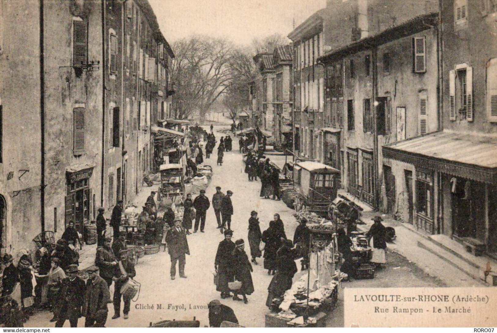 07 Ardèche Très Beau Plan LA VOULTE SUR RHONE Le Marché - La Voulte-sur-Rhône