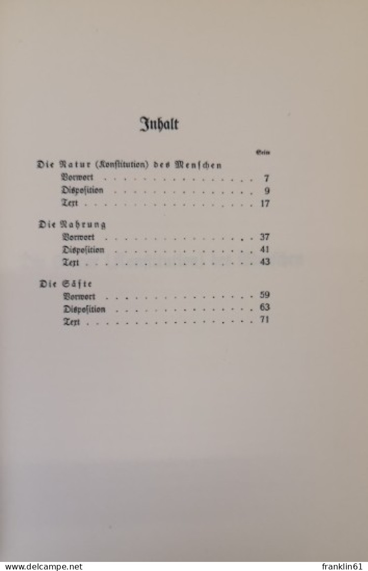 Die Werke des Hippokrates. Teil 6: Luft, Wasser und Ortslage. Teil 7: Die Natur (Konstitution) des Menschen. D