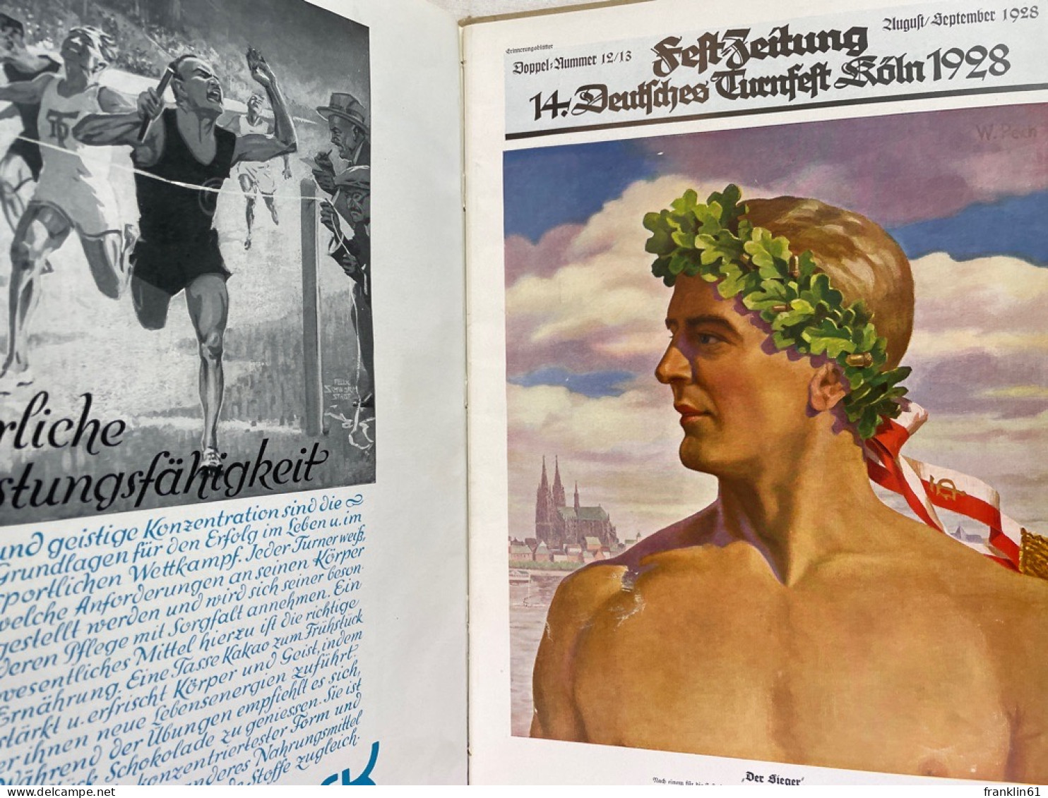 Festzeitung 14. Deutsches Turnfest Köln 1928. KOMPLETT. Heft Nr.1 - 13.