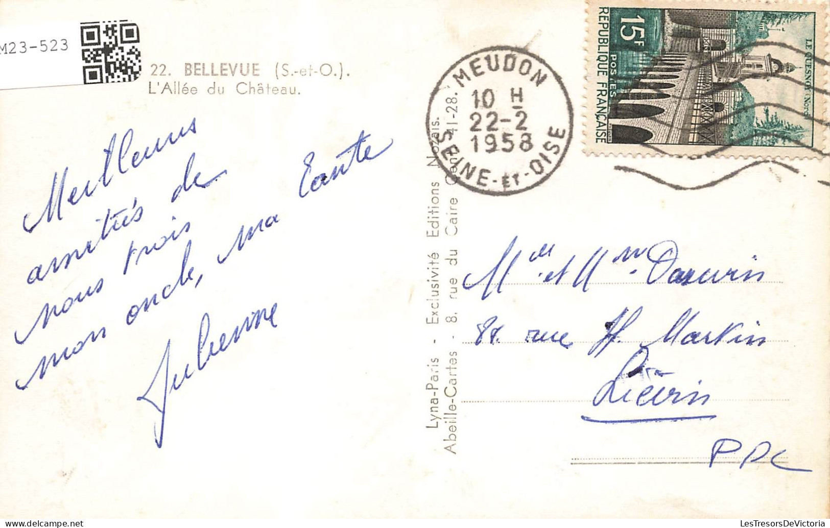 FRANCE - Bellevue (S Et O) - L'Allée Du Château - Carte Postale - Meudon