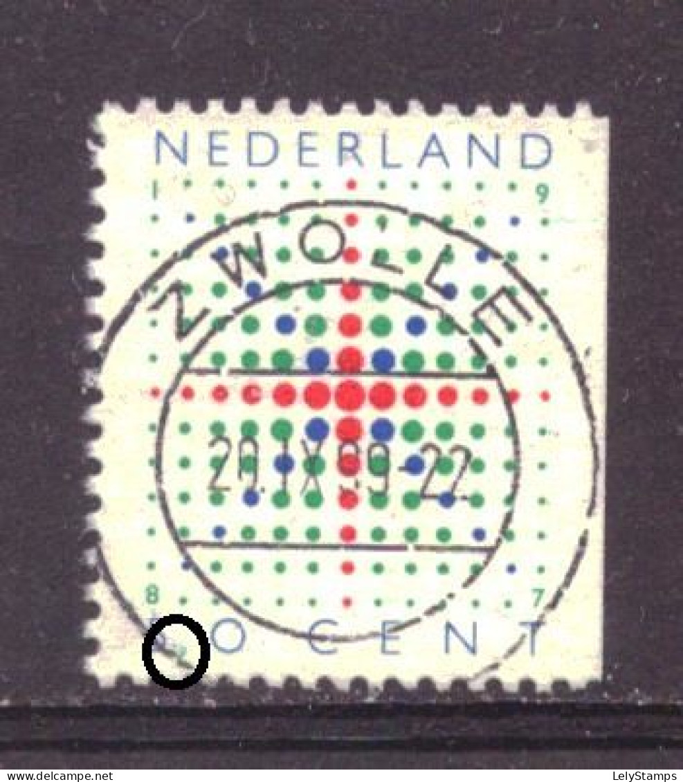 Nederland / Niederlande / Pays Bas NVPH 1391K PM Plaatfout Used (1987) - Variétés Et Curiosités