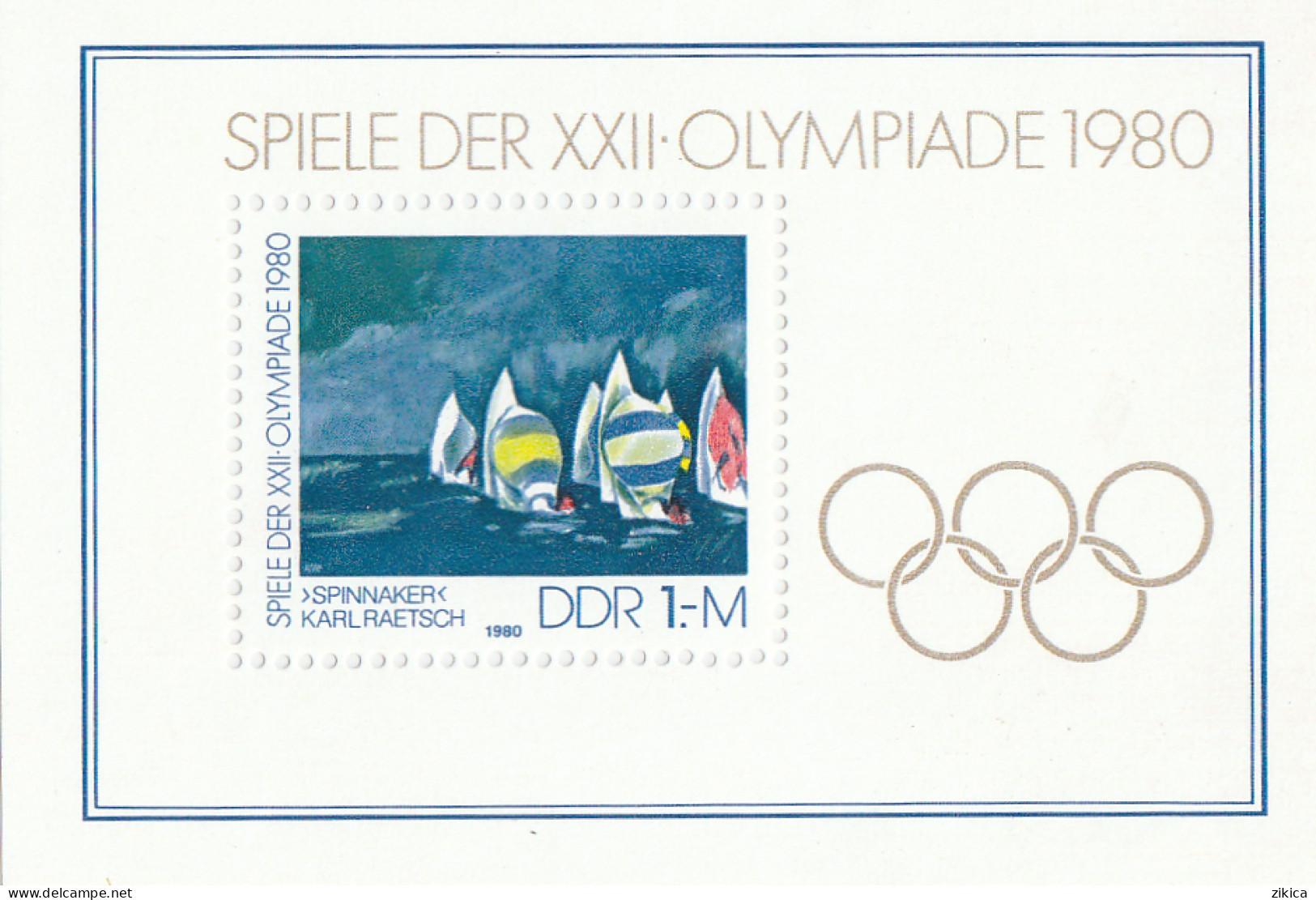 DDR - Germany - Democratic Republic,1980 Olympic Games - Moscow, USSR, M/S.MNH** - 1971-1980