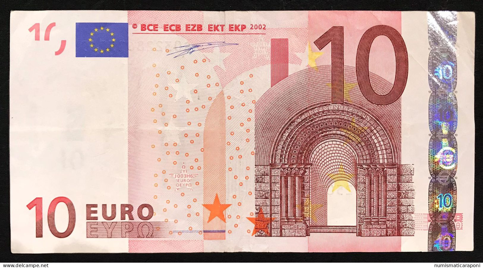 Italy 10 €  ITALIA Circulated J003H6 Duisenberg Cod.€.222 - 10 Euro