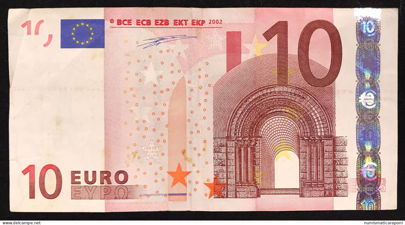 Italy 10 €  ITALIA Circulated J003B3 Duisenberg Cod.€.256 - 10 Euro