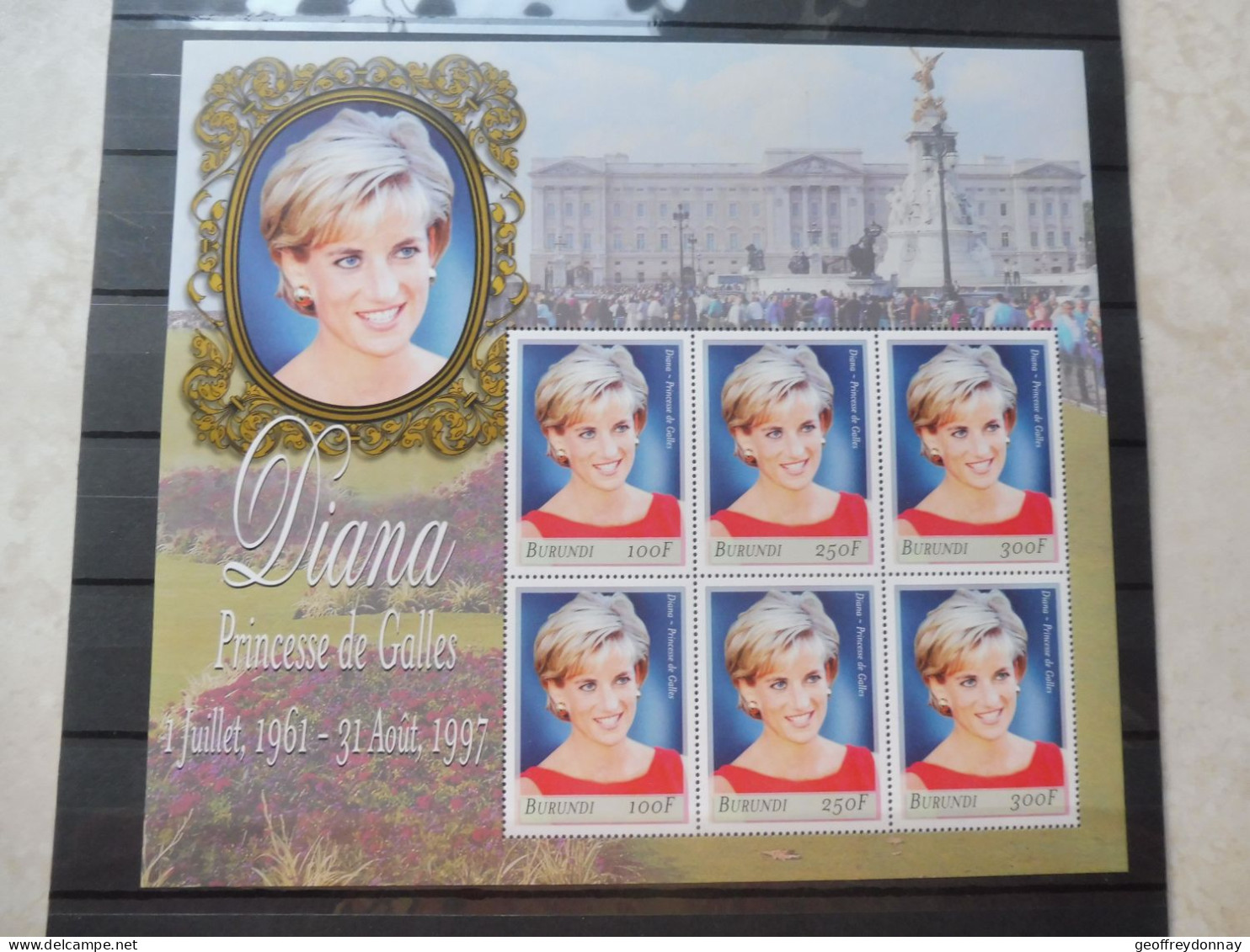 Burundi Bl Bloc Blok 139 Lady Diana Mnh Neuf ** Parfait ( 1999 ) - Blocks & Kleinbögen