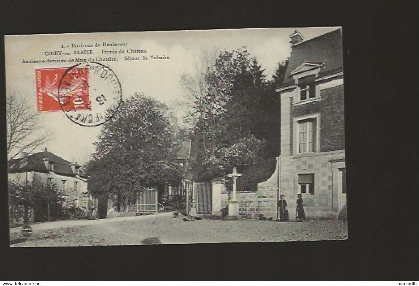 CIREY SUR BLAISE. ENTREE DU CHATEAU. ANCIENNE DEMEURE DE MME DE CHATELET. SEJOUR DE VOLTAIRE.  CIRCULE EN 1910 - Doulevant-le-Château