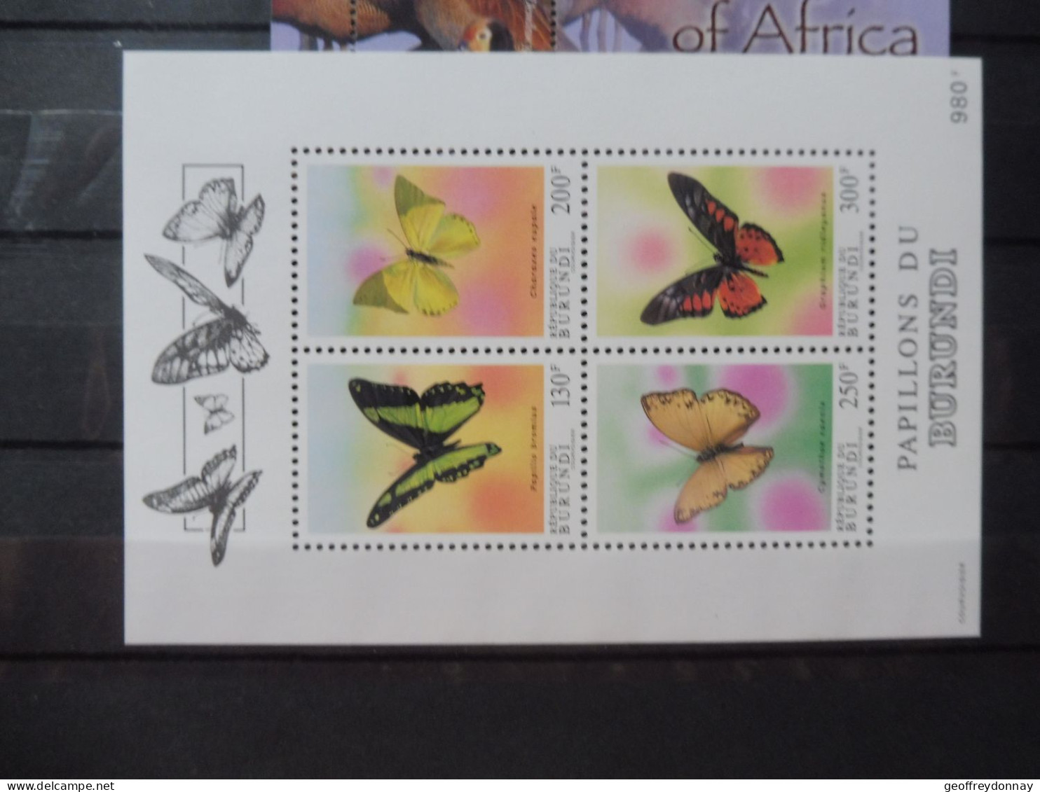 Papillon - Vlinder - Butterfly Mnh Neuf ** Bl 132 Burundi Blok / Bloc   Ano Année Jaar  1993 - Nuovi